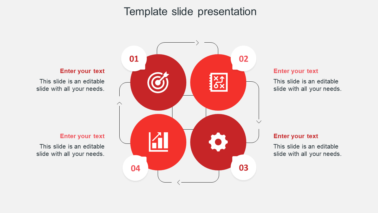 template slide presentation-red